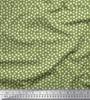 Soimoi Japan Crepe Satin Fabric Clover Leaves Small Print Fabric by Metre 42 Inch