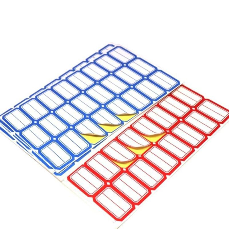 Self-Adhesive Label Stick,50 Sheets/Pack Adhesive Paper,Handwritten Blank Red Blue Category Tags,Office And School Supplies