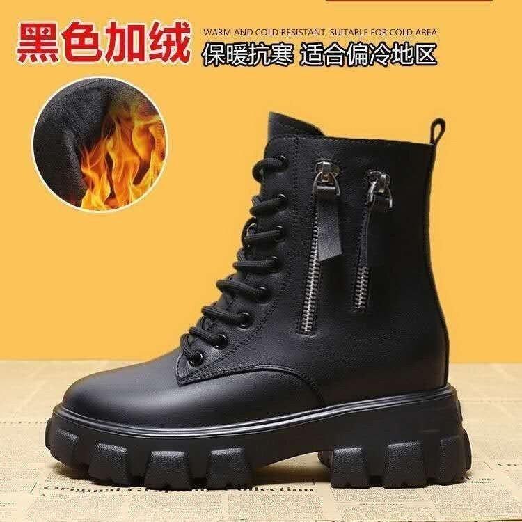 New Exquisite Women's Boots with Thick Bottom Anti slip and Wear resistant Modern Boots with Thick Velvet and Warm Snow Boots