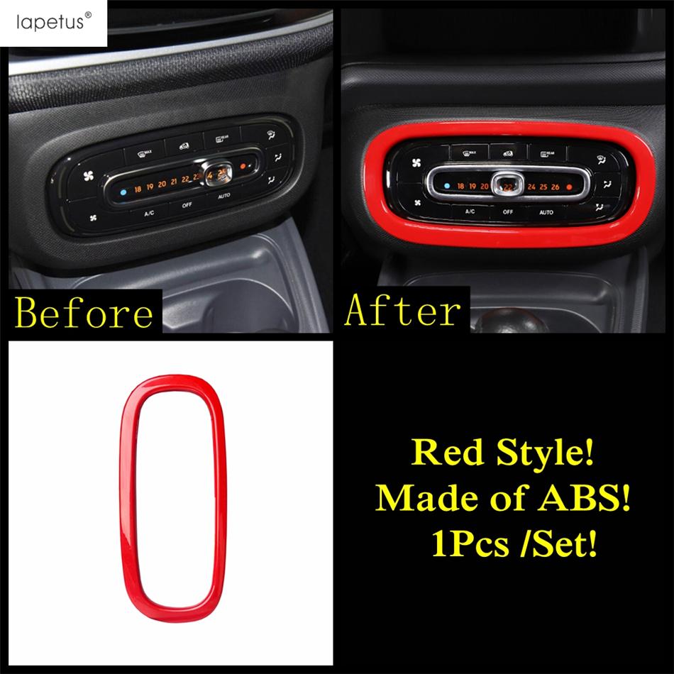 For Smart 453 Fortwo 2015 -  Dashboard AC Air Vent Window Lift Head Lamp Warning Light Cover Trim Red Accessories Interior