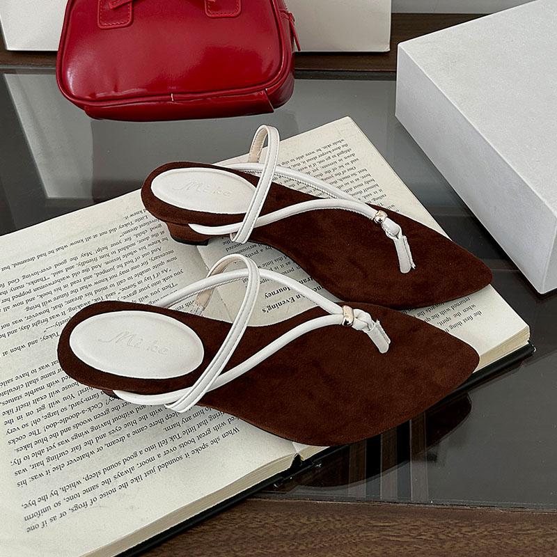 

Модные весенне-летние женские шлепанцы, женские шлепанцы на каблуке, сандалии, туфли-лодочки, модные женские шлепанцы с острым носком на низком каблуке 35 бежевый