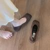 Popular Skirt Versatile Spring Design Sense Female Mary Jane Shoes with Summer Internet Celebrity Shoes Niche Height Elegant