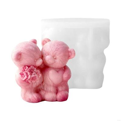 Romance Bear Silicone Mold For Candle Soap Making Easily Release Design Mould