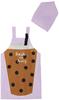 Kids Apron M Tapioca Milk Tea Purple Cotton Comes with a Matching Bandana 110-120 100%