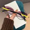Latest Trendy Sports Color Blocked Metal Frames Readers Blue Light Blocking Stylish High-definition Ladies's Readers