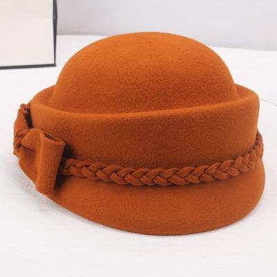 Meier Hut, Damen Herbst- und Winter-Koreanischer Wollfilzhut, eleganter und modischer schwarzer Baskenmütze, Britischer Styling Hut
