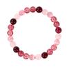 Festive Gifts Romantic Pink Red Agate Beaded Bracelet Fashion Jewelry For Women Daily Wear Stylish And Easy To Match Accessory
