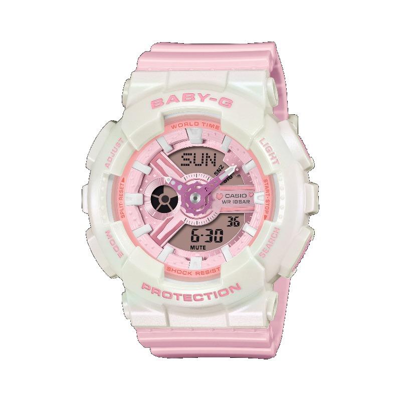 Casio Baby-G Women s Resin 100M Water Resistant Analog Shock Resistant Quartz Watch BA-110PD-4A красный