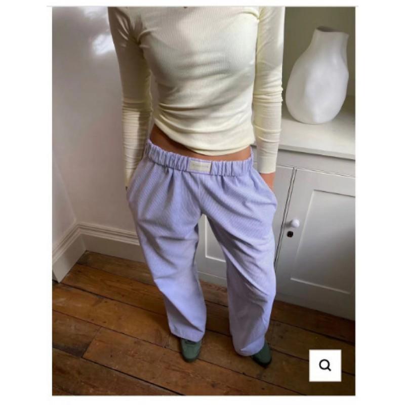 Womens Wide Leg Striped Casual Pants High Waist Loose Fit Street Style 2026