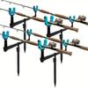 Rotating Double Position Fishing Poles Base Holder High Strength Aluminum Ergonomic Clamps System For Enthusiasts
