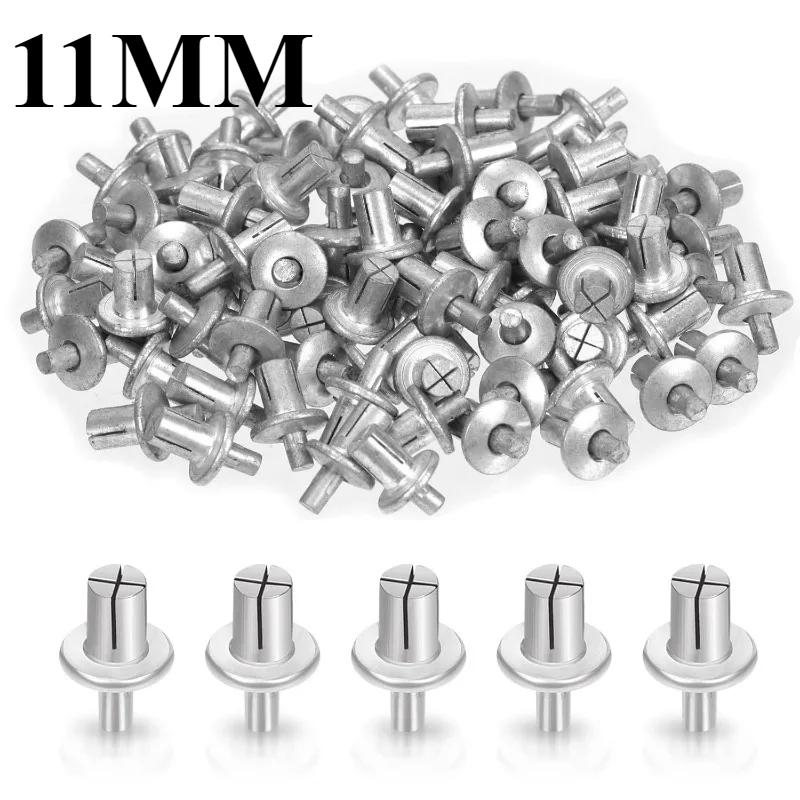 100/10x Hammer Drive Expansion Rivets Percussion Expansion Aluminum Nail Head Piercing Knock Type Small Tapping Screws Fasteners