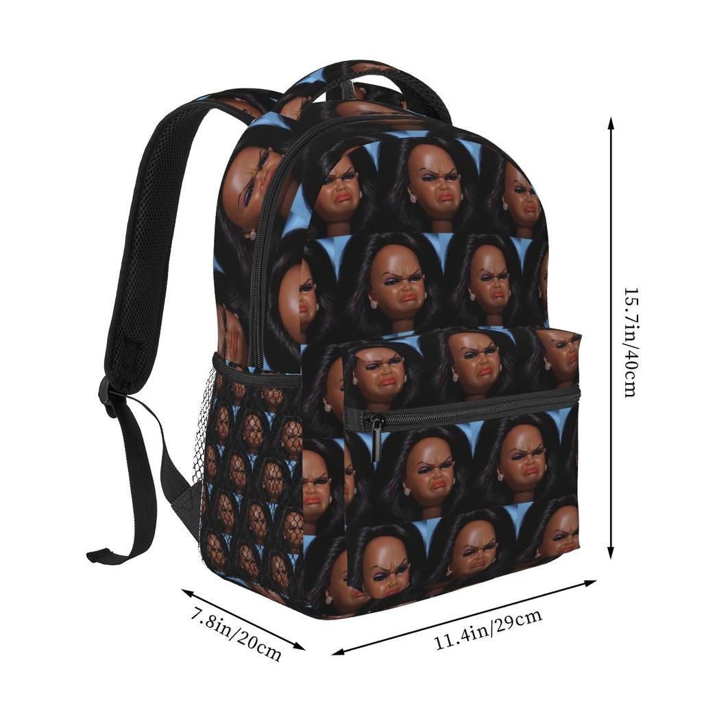 Disgusting Doll Face Meme Printed Backpack Student Boys Girls BookBag Kids School Bag Laptop Shoulder Bags for Men Women