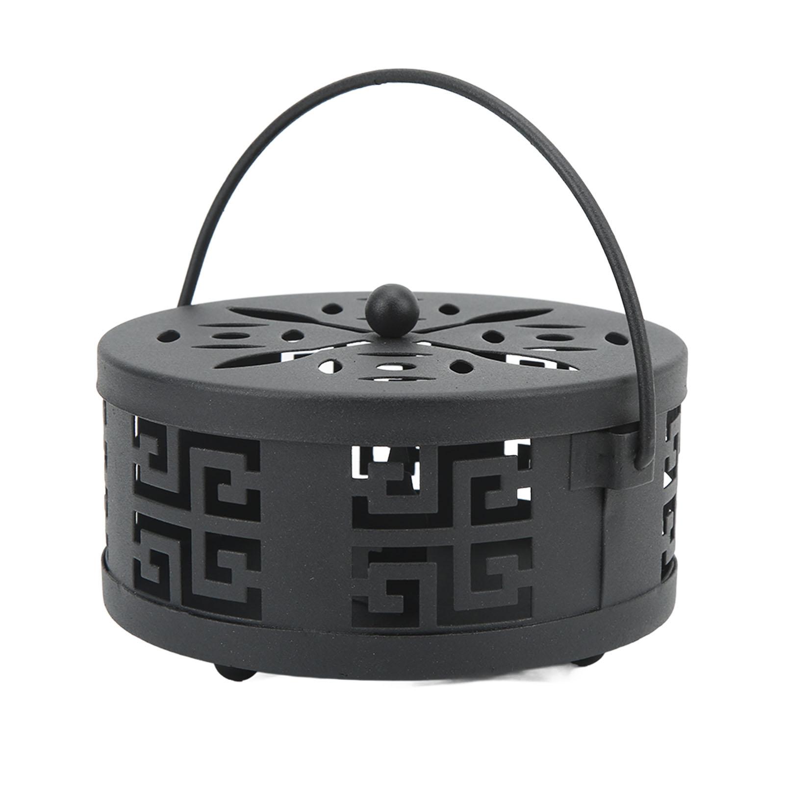 

Металлический держатель для москитных спиралей с полым узором, зигзагообразным дном, портативный держатель для москитных спиралей с портативным