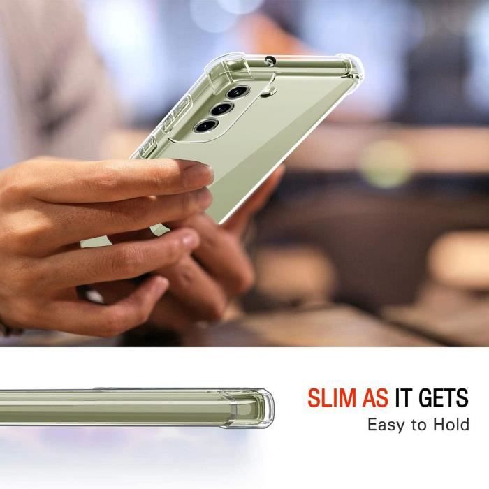Coque de Protection - BOOLING - pour Samsung Galaxy S21FE - Silicone Solide - Transparent - Protection Renforcée