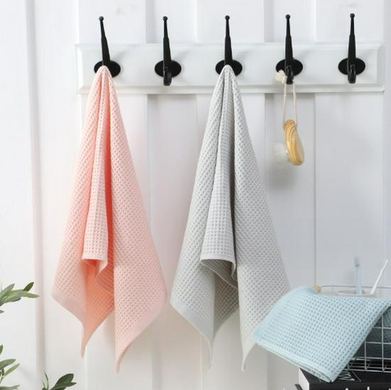 Japanese Style Pure Cotton Waffle Face Towel - Absorbent, Lint-Free, Honeycomb Design