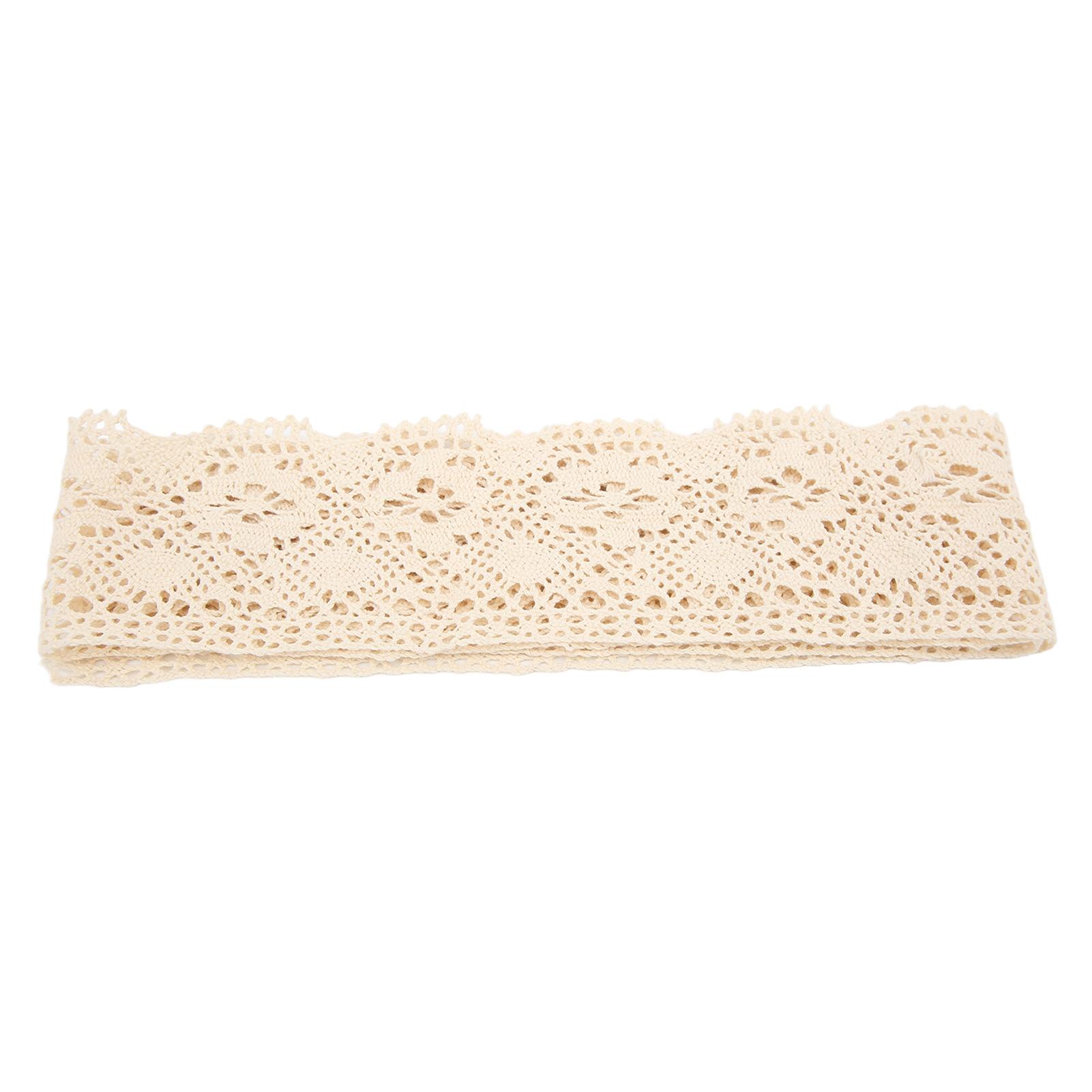 

Кружевная лента хлопковая нить 10 ярдов экологически чистые декоративные аксессуары для одежды бежевый