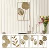 Modern Metal Wrought Iron Leaves Wall Hanging Ornament Wrought Iron Leaves Mural Pendant Living Room Bedroom Home Decor