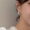 Minimalist Cold Style Brushed Earrings Niche High-end Compact Design Fashion Versatile Studs Back-to-school Ambience Trendy Daily Jewelry