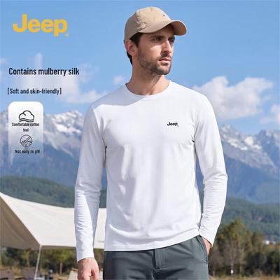 Men's Silk Blend Long-Sleeve T-Shirt