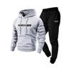 Unisex European Casual Printed Hoodie and Sports Suit