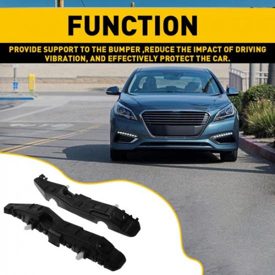 Right+Left Side Front Bumper Bracket Fit For 2015-2017 Hyundai Sonata Set of 2 K