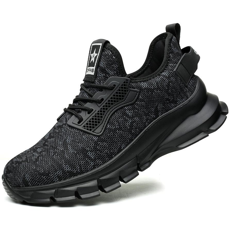 Fashion Lightweight Safety Shoes Work Sneakers Men Puncture-Proof Protective Shoes Breathable Steel Toe Shoes Security Boots Non-slip