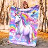 1PC Purple unicorn blanket, al season lightweigh Poster blanket home office outdoor nap multifunc Poster blanketional blanket