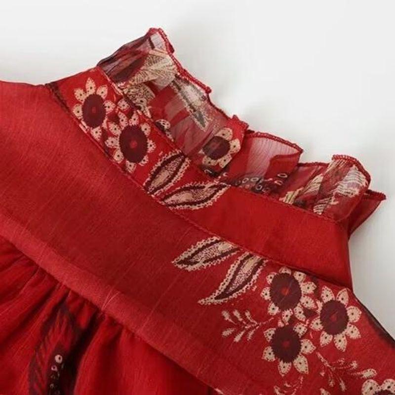 Kaslead New Arrival Women's Clothing Fashion Style Fashion Minimalist Tether Print Long Sleeves Dress