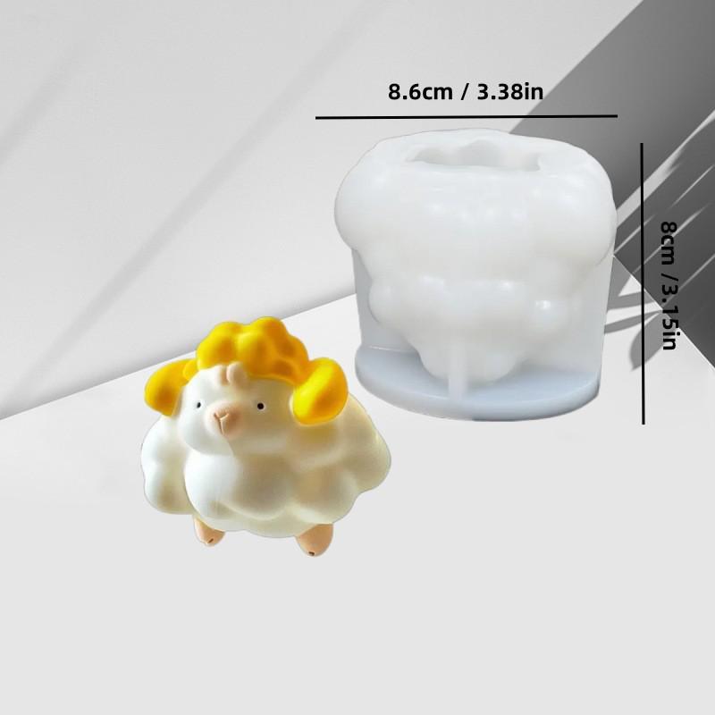 Silikonowa Forma Owca do Fondantu do Pieczenia i Rzemiosła Gipsowego, Ręcznie Robiony Magnes na Lodówkę Design Baa Baa