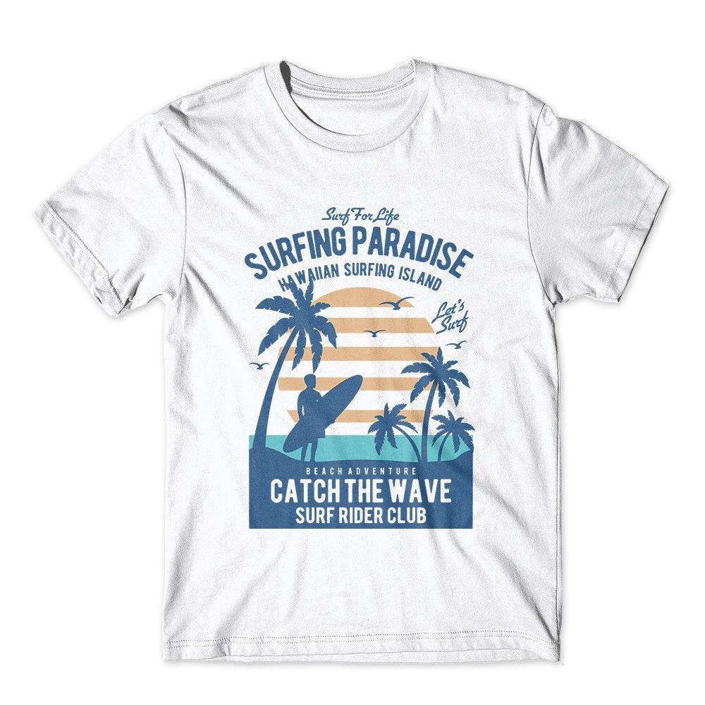 

Surfing Paradise T-Shirt. 100% Cotton Premium Tee New S