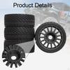 4 Pieces RC Wheel and Tire DIY Accs Easy Installation Professional Model Spare Parts Replace