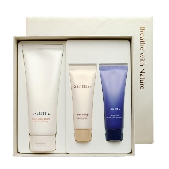 

Su:m37 Sum37 Time Energy Bright Clay Pack Cleanser Special Set 3 items / Moisturizing, Korean Cosmetics, Kbeauty