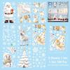 Static Cling Christmas Window Decals White Snowman Tree Design for Glass Door Holiday Home Office Decoration
