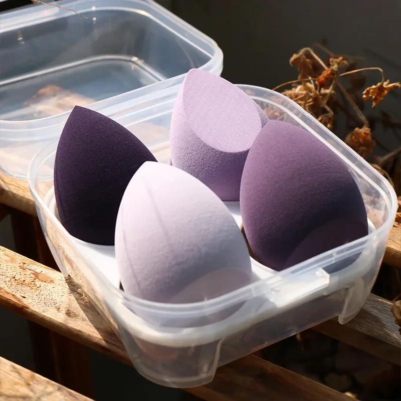 4pcs  Makeup Sponge Cosmetic Puff Dry and Wet Combined Cosmetic Egg Women Foundation Powder Puff Bevel Cut Makeup Sponges puff