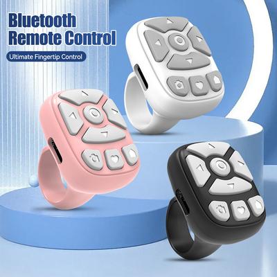 8 Button Bluetooth Remote Control Scrolling Ring E-book Page Turner for Tiktok Mobile Video Remote Control Selfie Stick Camera Controller