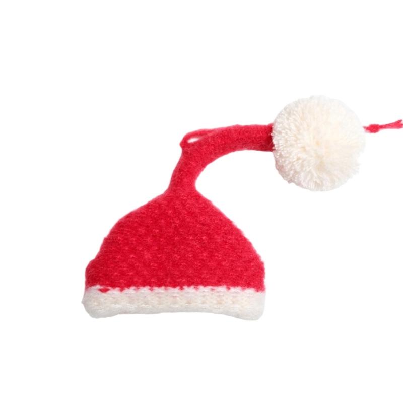 Festival Santa Hat Decoration Handmade Craft For Kids Holiday Gift Wrapping Bottle Decorations