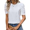 Sommer Damen weißes Puffärmel Top Casual