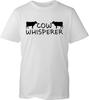Cow Whisperer Unisex T Shirt Funny Farming Graphic Tee Cotton Black Animal Top