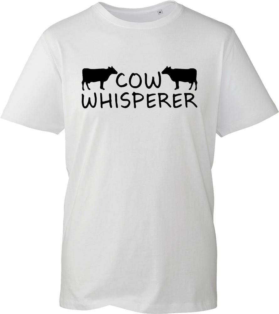 Cow Whisperer Unisex T Shirt Funny Farming Graphic Tee Cotton Black Animal Top