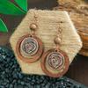 Boho Vintage Coffee Color Dangle Earrings for Women Geometric Tribal Style Tassel Eardrop Party Decors Daily Wear Gift Versatile