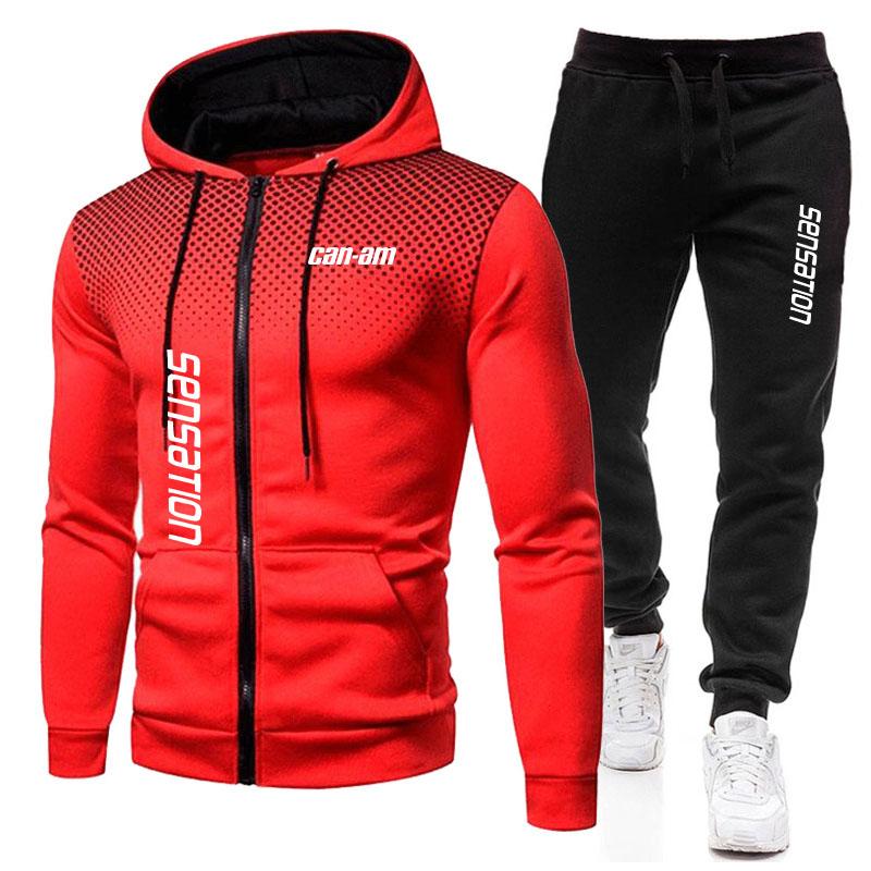 Winter Men's New Sports Casual Loose and Plush Thickened Baseball Suit Set 2024