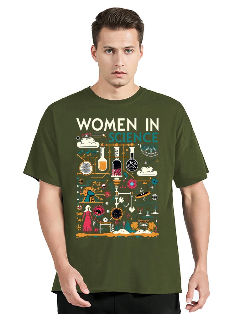 Mens Clothing Women In Science TShirt Funny Science Clothes Street Casual Tops Cotton Tshirt ONeck Fitness T Shirt