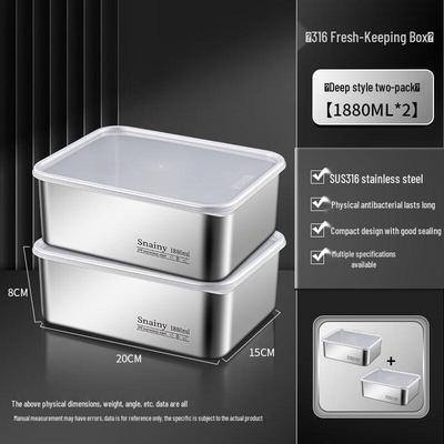 316L Stainless Steel Food Storage & Prep Container