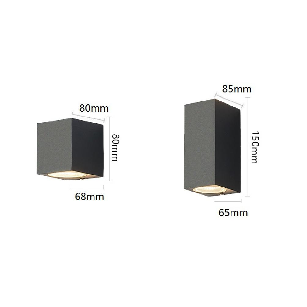 

IP65 Waterproof indoor outdoor Led wall lights up down LED GU10 Led Wall Lamp Surface Mounted Cube Garden Porch