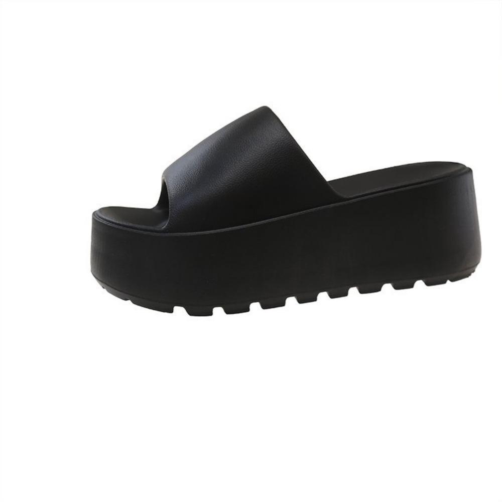 Fashion Vacation Thick Soles Women's Shoes EVA Soft-soled Non-slip Easy To Clean Slippers Casual 2025 Solid Color Flat Sandals