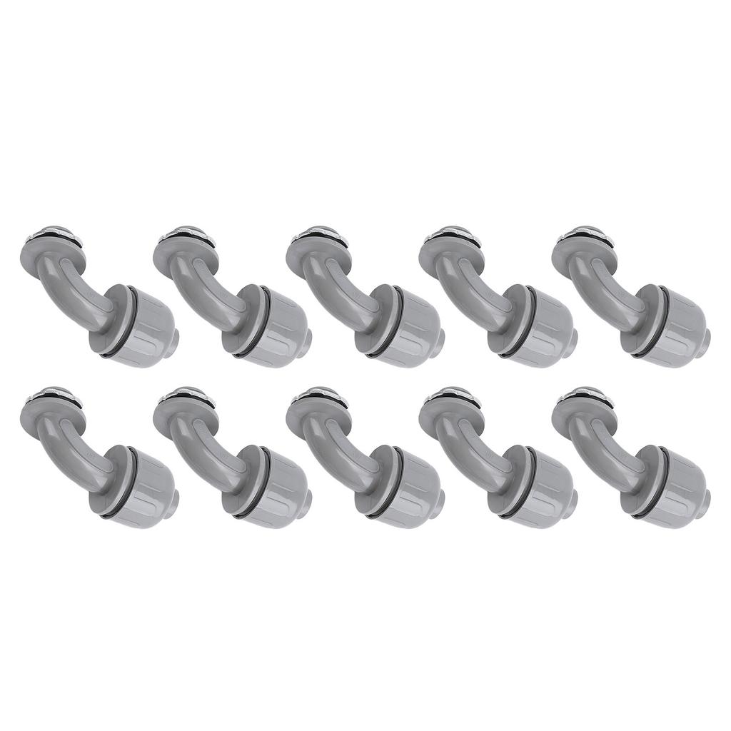 10Pcs 1in NPT Liquid Tight Connector Nylon 90 Degree Flexible Non Metallic Electrical Conduit Connec