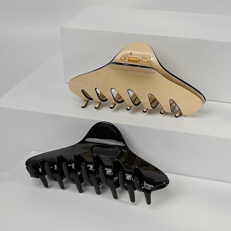 Wjia Danish French Acetic Acid Shark Hair Clip - Simple, Elegant Hair Accessory for Women