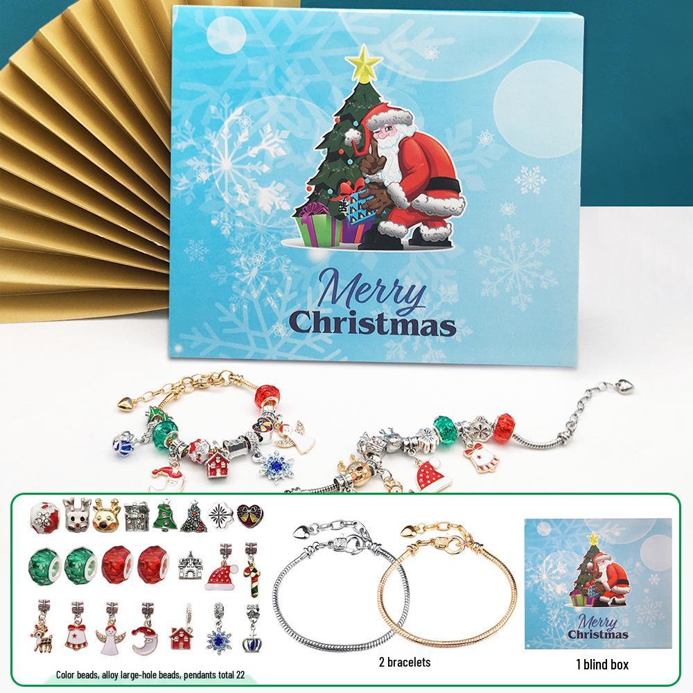 24-Day Reindeer Christmas Surprise Bracelet Set for Kids