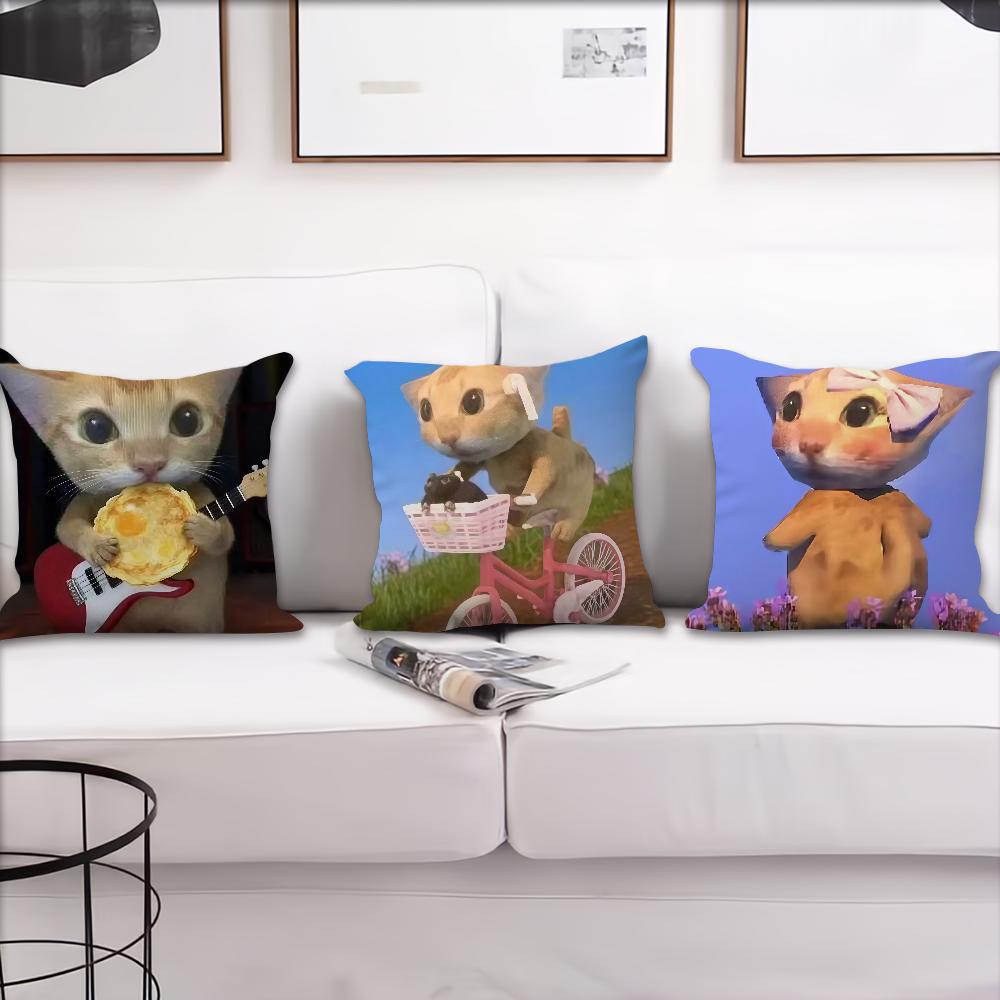 Funny Abstract Cat Cushion Cover Pillow Cover Decoration Room Home Sofa Living Office Car Nordic Simplicity