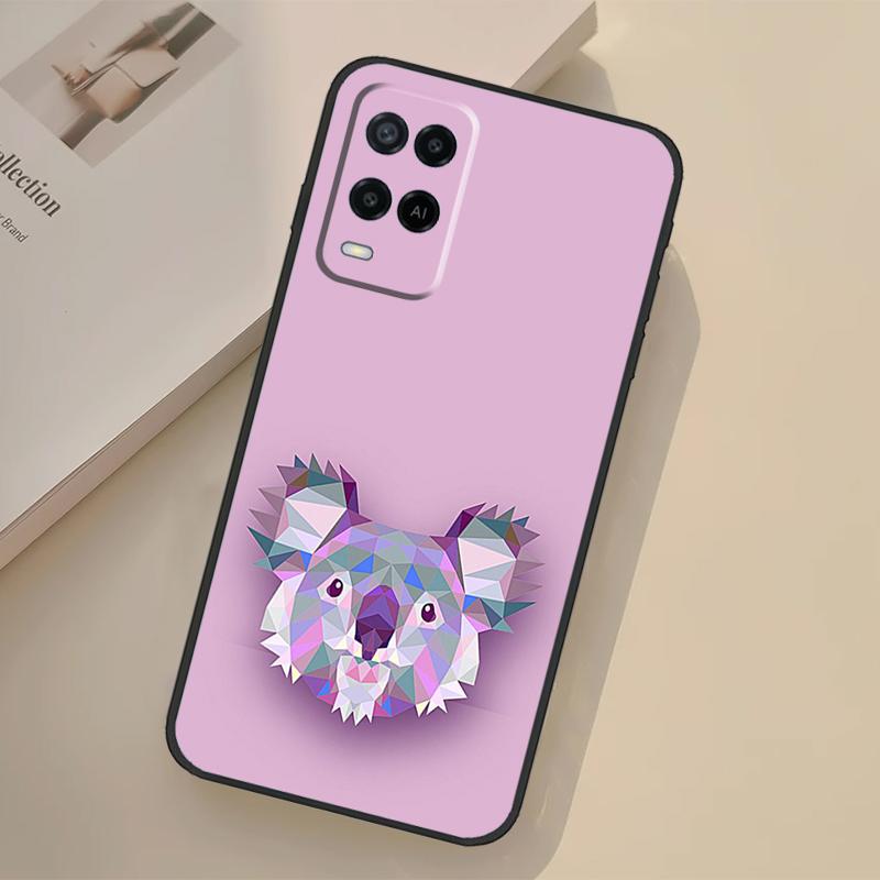 Cute Australia Koala Art Case For Oppo A94 A74 A54 A80 A60 A40 A18 A38 A58 A78 A98 A96 A76 A16 A15 A17 A57 A77 A5 Pro